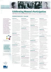 Event Poster, Celebrating Women's Participation, c. 2008