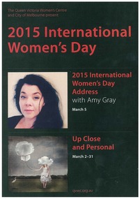 Flyer, 2015 International Women's Day, c. 2015