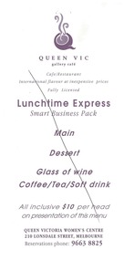 Flyer, Lunchtime Express: Smart Business Pack, c. 1998