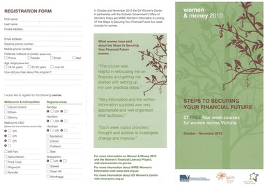 Flyer, Steps to Securing your financial future, c.2010