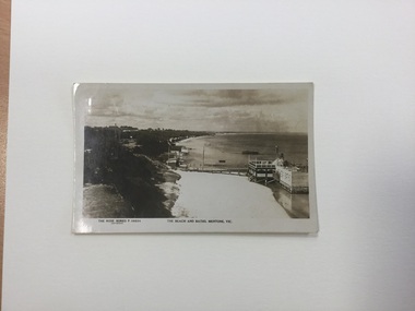 Mentone Baths Picture, Rose Stereograph Co, The Beach & Baths Mentone Vic. (The Rose Series P10654), Unknown