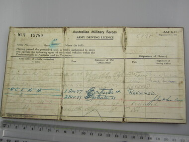 Army Driving Licence - AMF