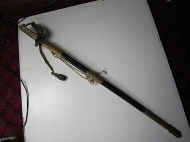Sword & Ornate Brass Scabbard