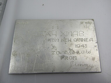 Card - Engraved Aluminium Christmas