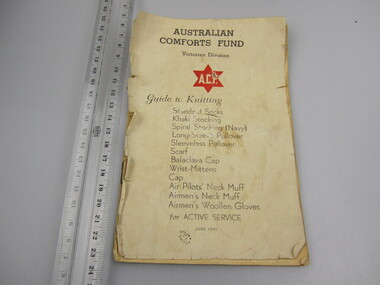 Publication - "Australian Comforts Fund  Victorian Division  Guide to Knitting"