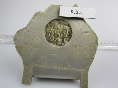 Trench Craft - Silver Engraved Photograph Frame (in shape of Australia)