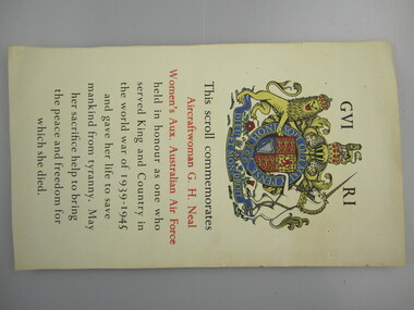 Memorial Scroll