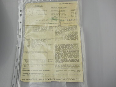 "Summary of Conditions of Award and Notes and Guidance in the wearing of . . . Medals"
