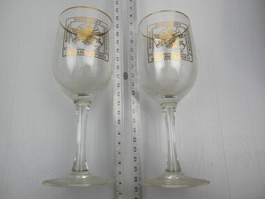 Wine Glass x 2  "21st Anniversary National Servicemen's  Association"