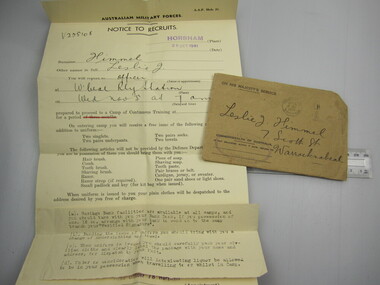 Letter - "Notice to Recruits"