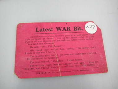 Card - "Lastest WAR Bit"