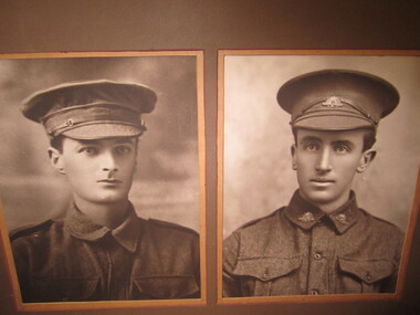 Photograph (two persons) Straw Board surround