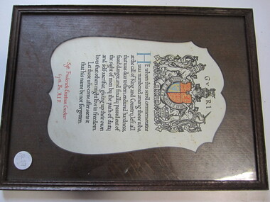 Commemorative Scroll - Framed