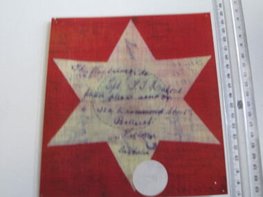 Flag - Segment Red with White Star laminated