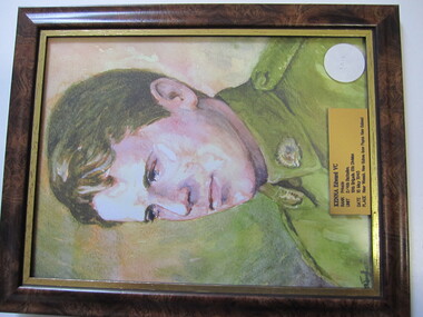 Painting - Framed VC Awardee Edward KENNA