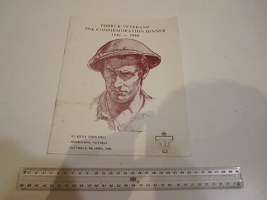 Book - "Tobruk Veterans' 39th Commemoration Dinner 1941-1980