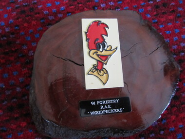 Plaque - "91 Forestry RAE'Woodpeckers"