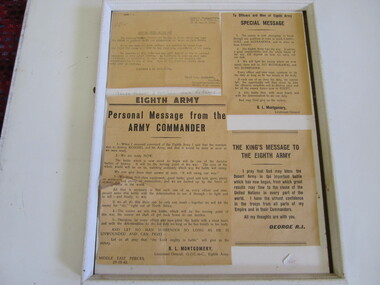 Messages x 4 Eighth Army - Framed