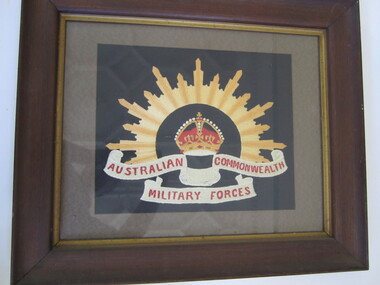Embroidery - Framed Australian Commonwealth Military Forces Logo