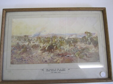 Print - "The Charge of the 4th Light Horse Brigade at Beersheba" G W Lambert ARA