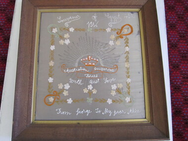 Embroidery - Framed Souvenir of Egypt 1916 4526