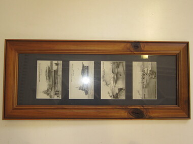 Photographs - Framed x 4 HMS "Indomitable"; HMS "Victorius"; HMS "Indefatigable" & HMS "Campania"