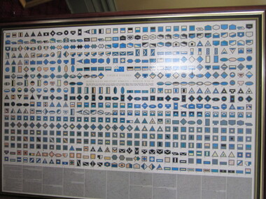 Poster - Framed "Colour Patches of the AMF - World War II"