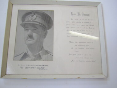 Photograph - Framed Lieut General Sir Leslie Morshead