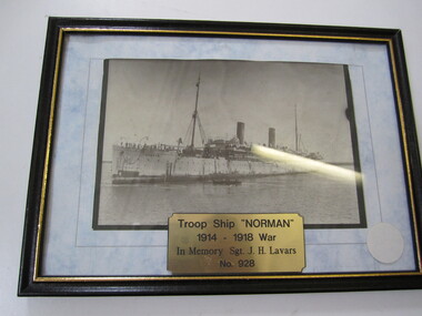 Photograph - Framed Troopship "Norman"