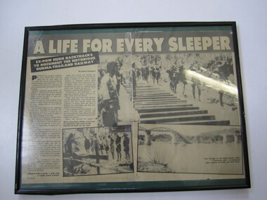 Newspaper Article - Framed "A Life for Every Sleeper"