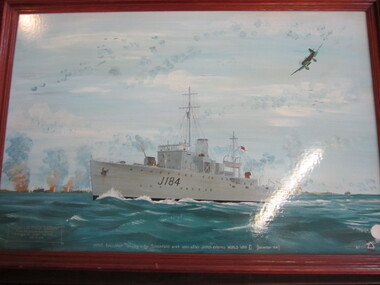 Painting - "HMAS Ballarat serving in the Singapore area . . "