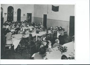 Photograph, St. Agnes Girls' Home dining room, C.1940