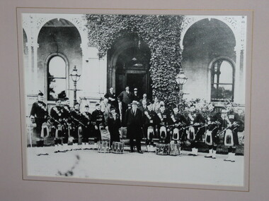 Black and White Photograph, Pipe Band
