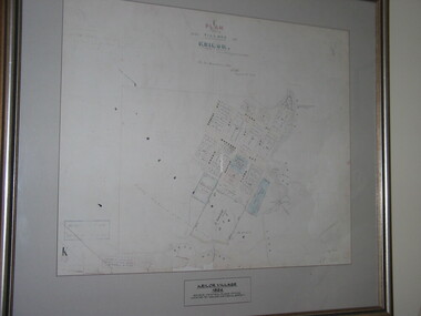 Civil engineering drawing, Plan of Keilor village 1854
