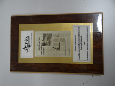 Plaque, ASNA Plaque from 1995