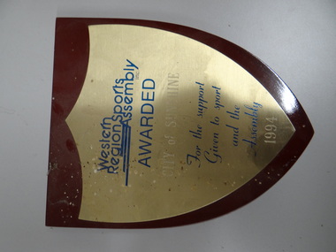 Plaque, Western REgion Sports Assembly, 1994