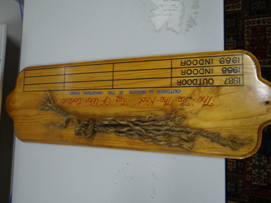 Large wooden scoreboard, Tug of War Scoreboard, mid 1980s