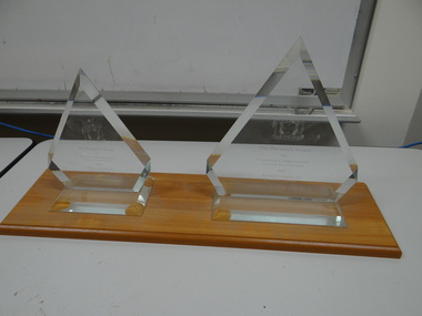 Two Plaques on one base, The Premier's Award for Continous Improvement 2003, 2003