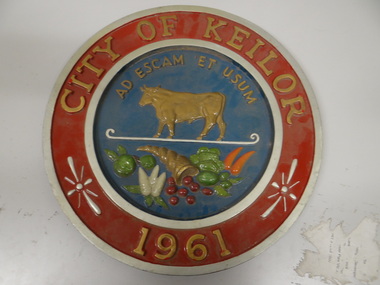 Metal Plaque, CityOf Keilor 1961, 1961