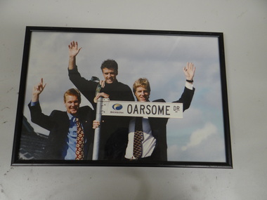 Framed Colour Photograph, Framed Colour Photograph - 3 of the Oarsome Foursome, circa 1996