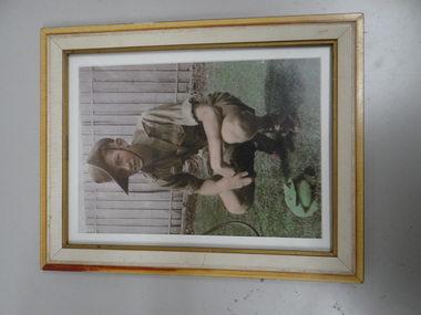 Framed Colour Photograph, Aussie Digger