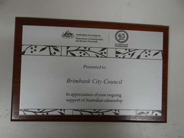 Wooden Certificate, Support of Australian Citizenship