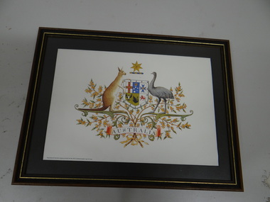 Framed Certificate, Australian Amblem