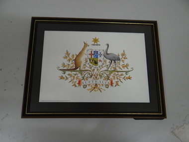 Framed certificate, Australiam Amblem