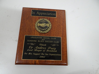 Wooden Plaque, Uruguayan Social Club