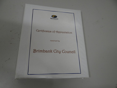 White Folder, Folder with Certificates of Appreciation