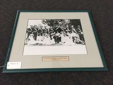 Photograph, framed, Victorian Officers of the St John Ambulance Brigade and families - circa 1910