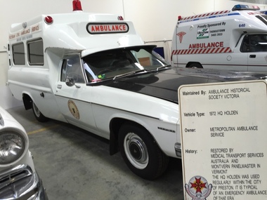 Vehicle, motor, Ambulance, Holden HQ, 1972, 1972
