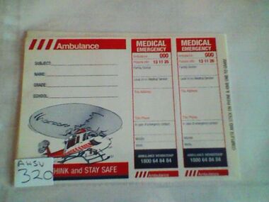 Label, student, school book, Circa 1990