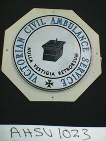 Sign, Victorian Civil Ambulance Service, Pre 1987